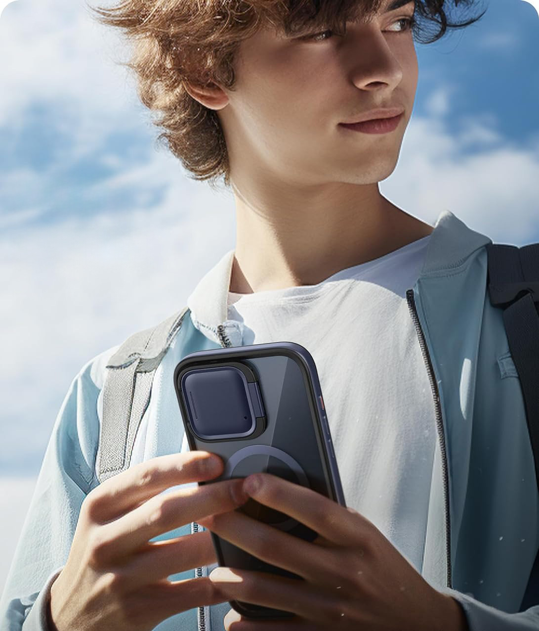 Etui Supcase i-Blason Shield Mag z MagSafe do iPhone 15 Pro Max, granatowe